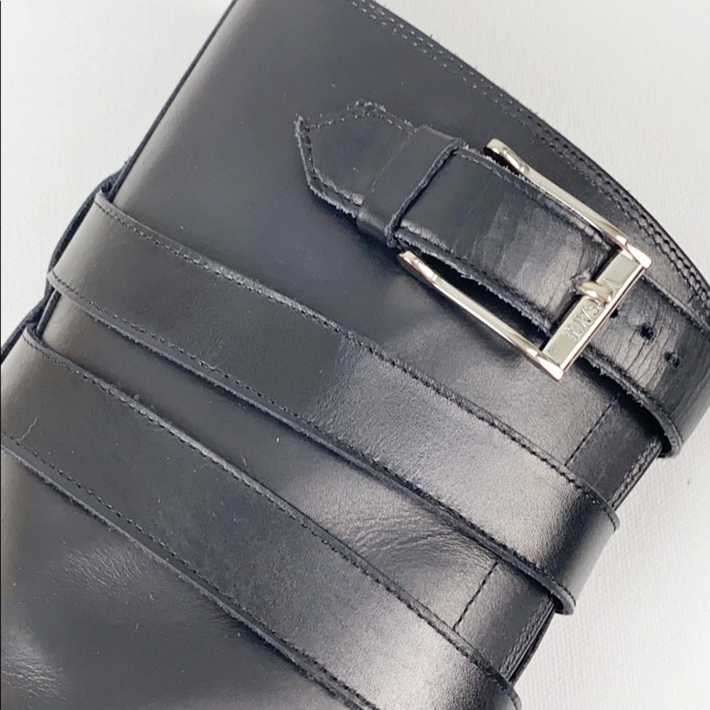 Versace Tall Leather Dress Boots Men’s Sz 9 - Picture 3 of 8